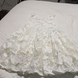 Elegant White Kids Dress Size 8